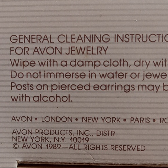 1989 vintage stud post earrings sparkling rope by avon nib - Picture 5 of 6